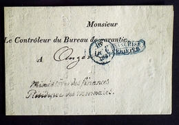 1837 France Lettre Franchise Ministre Des Finances Résidence Des Monnaies AA37 - Burgerlijke Brieven Zonder Portkosten