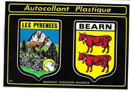 BEARN - LES PYRENEES - BLASONS - AUTOCOLLANT PLASTIQUE - Bearn