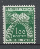 Type Gerbes. Légende REPUBLIQUE FRANCAISE TIMBRE TAXE. N°94 1f.vert N** YX94 - 1960-.... Neufs