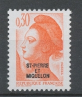 SPM  N°458 T-P De France De 1982 à 1985 30c Orange (2182) ZC458 - Neufs