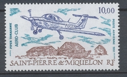 SPM  N°70 Aéro-Club De Saint-Pierre "Piper Tomahawk" En Vol 10f ZC70 - Unused Stamps