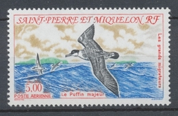 SPM  N°72 Oiseaux Les Grands Migrateurs 5f Le Puffin Majeur ZC72 - Unused Stamps