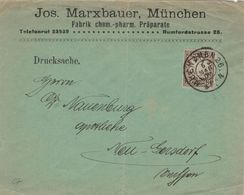 Jos. Marxbauer München - Fabrik Chem. Pharm. Präparate - Bayern 6.3. 1907 3 Pfg. - Pharmacy