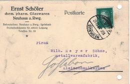 Ernst Schöler Chem. Pharm. Glaswaren Neuhaus - Rs: Privater Zudruck Mit Techn. Zeichnung - Ebert 1929 - Pharmacy