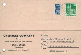 Chemical Company Schliersee - Hausham Berlin Steuermarke 1950 Kölner Dom - Pharmacy