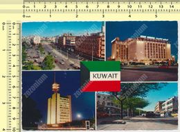1975 KUWAIT By Night Multi Views, Nice Stamp, Vintage Old Photo Postcard - Kuwait