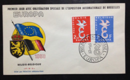 Belgium, Uncirculated FDC, « Europa Cept », 1958 - 1951-1960
