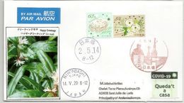 COVID19.Spring Greetings Celebration, Letter 14th May From TOKYO Sent To ANDORRA, With Local Prevention Label STAY HOME - Lettres & Documents