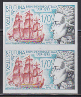 WALLIS & FUTUNA (1993) D'Entrecasteaux. Sailing Ship. Imperforate Pair. Scott No 447, Yvert No 453. - Non Dentellati, Prove E Varietà