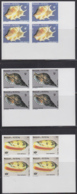 WALLIS & FUTUNA (1986) Shells. Set Of 6 Imperforate Corner Blocks Of 4. Scott Nos 333-8, Yvert Nos 337-42. - Imperforates, Proofs & Errors