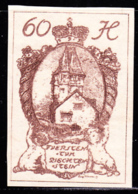 LIECHTENSTEIN (1920) Red Tower. Imperforate Trial Color Proof In Brown. Scott No 40. - Prove E Ristampe