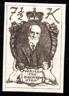 LIECHTENSTEIN (1920) Prince Johann II. Imperforate Trial Color Proof In Black. Scott No 45. - Proofs & Reprints