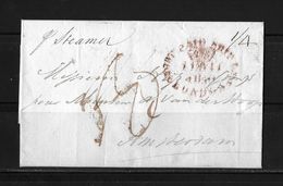 1830 Forwarded  → Brief London Nach Amsterdam Durch FA Stempel "Baring Brothers & Co" Zus. Ship Letter Von London  ►RAR◄ - ...-1840 Vorläufer