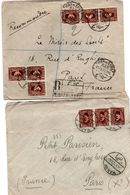 Minya 1930 & Mina El Damm 1931 - Minet-el-Gamh - Registered Letter - Lettre Recommandée - Einschreiben - Briefe U. Dokumente