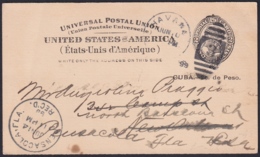 1899-EP-240 CUBA US OCCUPATION 1899 POSTAL STATIONERY 2c USED TO US. - Other & Unclassified