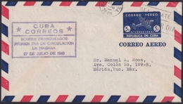 1949-EP-157 CUBA REPUBLICA 1949 POSTAL STATIONERY Ed.99. 5c SUPERCONSTELLATION AVION AIR MAIL. - Other & Unclassified