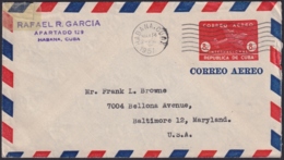 1949-EP-161 CUBA REPUBLICA 1949 POSTAL STATIONERY Ed.98. 2c SUPERCONSTELLATION AVION AIR MAIL. SUPERCONSERVATION  USED - Other & Unclassified