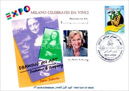 DZ 2014 - FDC - World Expo Milan 2015 Celebrates Da Vinci - De Vinci - Tintin - Mona Lisa - Joconde - Gioconda - 2015 – Milan (Italie)