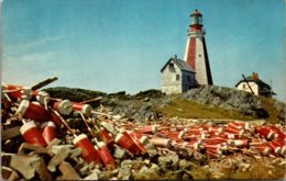 Canada Nova Scotia Yarmouth Lighthouse With Lobster Pot Markers In Foreground - Yarmouth