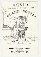 QSL Card 27MC Lady Sofie Pin Up Hoboken (B) - CB