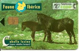 CARTE-PUCE-ESPAGNE-1997-CHEVAUX-TBE - Chevaux