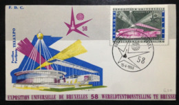 Belgium, Uncirculated FDC, « Exposition Universelle », « Bruxelles », 1958 - 1958 – Brussel (België)