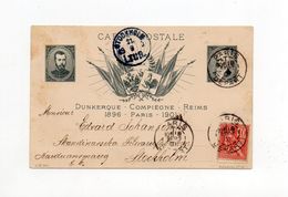 !!! PSEUDO ENTIER POSTAL 10 C SAGE FELIX FAURE ET TSAR NICOLAS II,  DE 1901 POUR L'ALLEMAGNE - Private Stationery