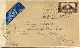 ALGERIE LETTRE PAR AVION CENSUREE DEPART ORAN 4-9-40 AVION POUR LA FRANCE - Covers & Documents