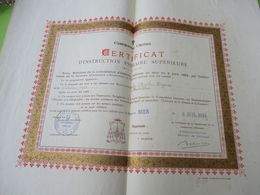 Diplôme Religieux/Enseignement Chrétien/Certificat D'Instruction Primaire Supérieure/Mention BIEN/LILLE/1918    DIP247 - Diplome Und Schulzeugnisse