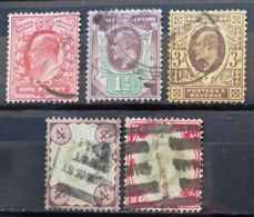 INGLATERRA - LOTE 5 SELLOS IVERT Nº 106 AL 17 - USADOS - LOS DE LA FOTO - ¡¡ NO COMPLETA !! - Used Stamps