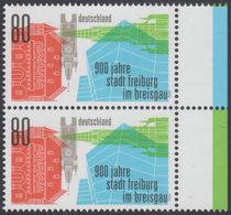 !a! GERMANY 2020 Mi. 3553 MNH Vert.PAIR W/ Right Margins (a) - Town Ordinances And Privileges For Freiburg/Breisgau - Unused Stamps