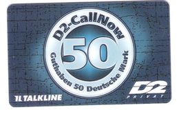 GERMANY  - D2 Privat - Call Now - Provider Talkline - 03/00 - Rar - GSM, Cartes Prepayées & Recharges