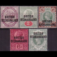 BECHUANALAND 1891 - Scott# 33-7 Queen Opt. Set Of 5 LH - Other & Unclassified