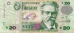 URUGUAY 20 PESOS URUGUAYOS 2008  P-86a   CIRC. - Uruguay