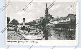 0-1830 RATHENOW, Havelpartie, Binnenschiff "Charlotte", 1943, NS-Beflaggung - Rathenow