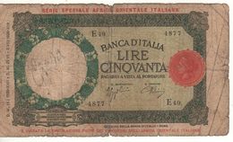 ITALY   Serie Speciale Africa Orientale  Italiana   50 Lire  1939 - Afrique Orientale Italienne