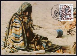 NATIONS UNIES GENEVE ONU UN UNO 19 5 1984 UN AVENIR POUR LES REFUGIES REFUGEES RIFUGIATI FDC MAXI CARD CARTOLINA MAXIMUM - Maximum Cards