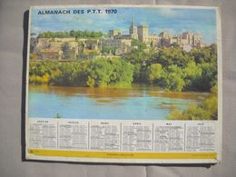 1615 Calendrier Du Facteur PTT 1970   Illustration  Avignon, Vaucluse, Nice Alpes Maritimes - Grand Format : 1961-70