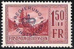 Liechtenstein 1935: REGIERUNGS-DIENSTSACHE Zu 20 Mi 19 (Spitzenwert 1.50 Fr.) ** Postfrisch MNH (Zumstein CHF 200.00) - Service