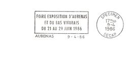 Département De L'Ardèche - Aubenas - Flamme Secap SPECIMEN - EMA (Print Machine)