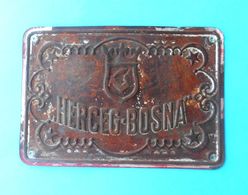 HERCEG-BOSNA - 1st Bosnia Insurance Company * Orig. Antique Sign 1910's * Compagnie D'assurance Versicherungsunternehmen - Assurance