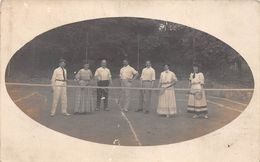 NEW YORK 1908 -  Court De Tennis Joueurs De Tennis. Carte Photo J.Gouriou Photographie Française New York - Stades & Structures Sportives