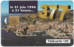 Monaco - MF42 - 377, Changement Numérotation - Cn. A Xxxxx467 - 06.1996, Solaic Afnor, 120Units, 100.000ex, Used - Monaco