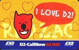 GERMANY D2 - CallNow - Red Zac - 10/02 - GSM, Cartes Prepayées & Recharges