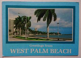 WEST PALM BEACH, Florida - Tree Lined Boulevard  - Vg - West Palm Beach