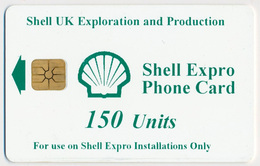 UK - UNITED KINGDOM OIL DRILLING RIG SHELL EXPRO 150 UNITS CHIP TELECARTE PHONECARD PERFECT - [ 2] Erdölplattformen