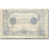 France, 5 Francs, Bleu, 1917, 1917-01-15, TB, Fayette:02.47, KM:70 - 5 F 1912-1917 ''Bleu''