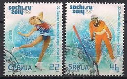 Serbien  (2014)  Mi.Nr.  541 + 542  Gest. / Used  (8gj52) - Winter 2014: Sochi