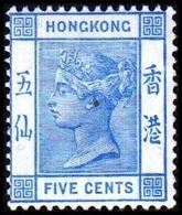 1882. HONG KONG. Victoria FIVE CENTS. Hinged. (Michel 36a) - JF364463 - Neufs