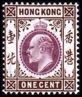 1903. HONG KONG. Edward VII ONE CENT. Hinged. (Michel 61) - JF364472 - Nuevos